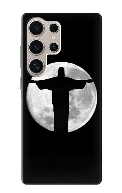 W2511 Jesus Statue Christ Rio de Janeiro Hard Case and Leather Flip Case For Samsung Galaxy S24 Ultra