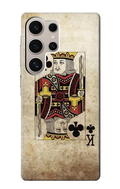 W2528 Poker King Card Hard Case and Leather Flip Case For Samsung Galaxy S24 Ultra