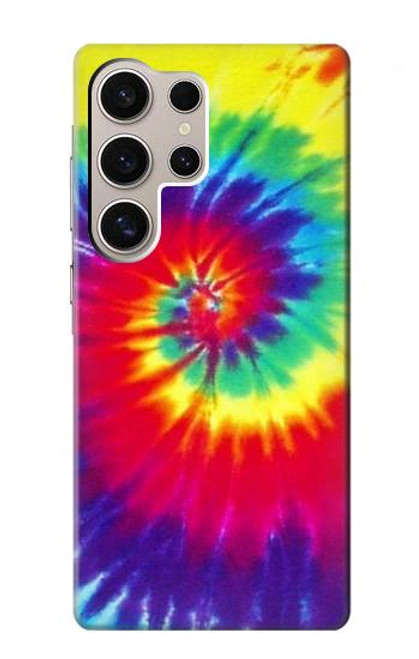 W2884 Tie Dye Swirl Color Hard Case and Leather Flip Case For Samsung Galaxy S24 Ultra