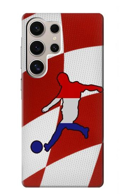 W2993 Croatia Football Soccer Hard Case and Leather Flip Case For Samsung Galaxy S24 Ultra