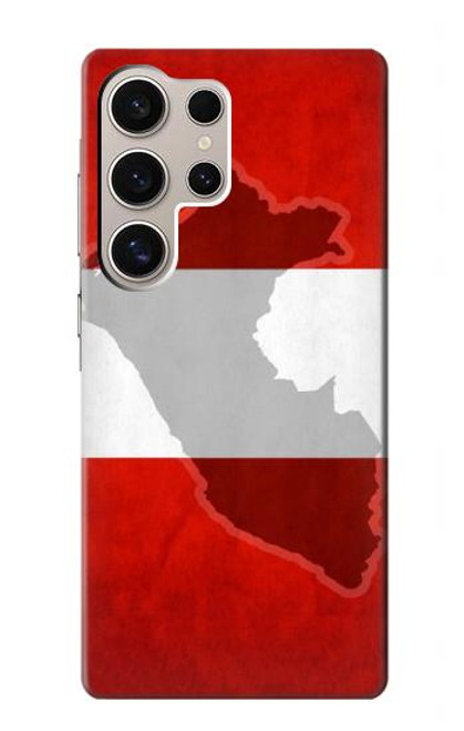 W3018 Peru Flag Hard Case and Leather Flip Case For Samsung Galaxy S24 Ultra