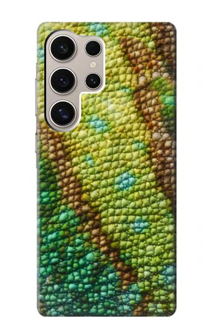 W3057 Lizard Skin Graphic Printed Hard Case and Leather Flip Case For Samsung Galaxy S24 Ultra