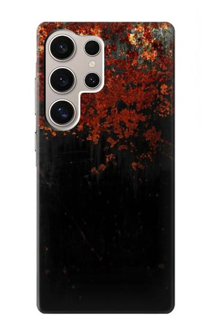 W3071 Rusted Metal Texture Graphic Hard Case and Leather Flip Case For Samsung Galaxy S24 Ultra