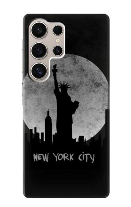 W3097 New York City Hard Case and Leather Flip Case For Samsung Galaxy S24 Ultra