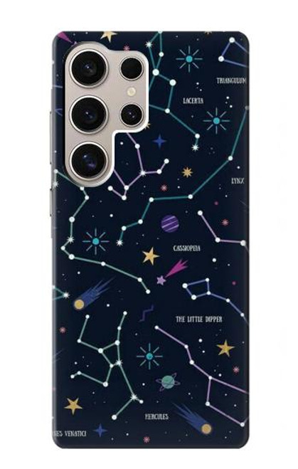 W3220 Star Map Zodiac Constellations Hard Case and Leather Flip Case For Samsung Galaxy S24 Ultra