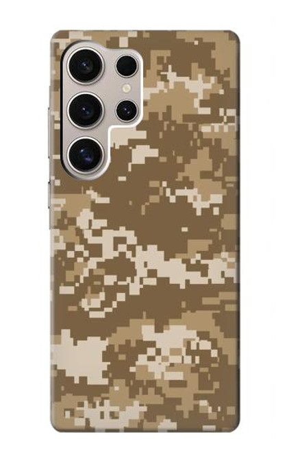 W3294 Army Desert Tan Coyote Camo Camouflage Hard Case and Leather Flip Case For Samsung Galaxy S24 Ultra