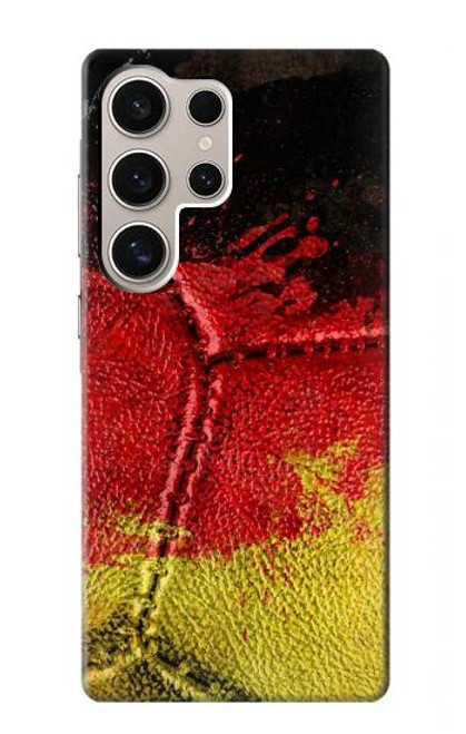 W3303 Germany Flag Vintage Football Graphic Hard Case and Leather Flip Case For Samsung Galaxy S24 Ultra