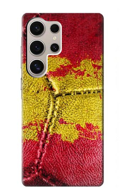 W3315 Spain Flag Vintage Football Graphic Hard Case and Leather Flip Case For Samsung Galaxy S24 Ultra