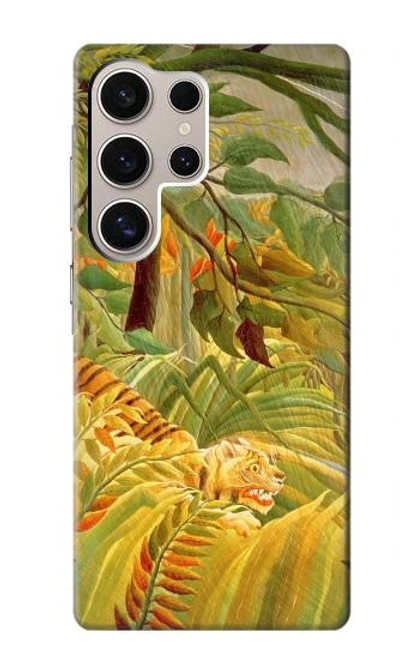 W3344 Henri Rousseau Tiger in a Tropical Storm Hard Case and Leather Flip Case For Samsung Galaxy S24 Ultra