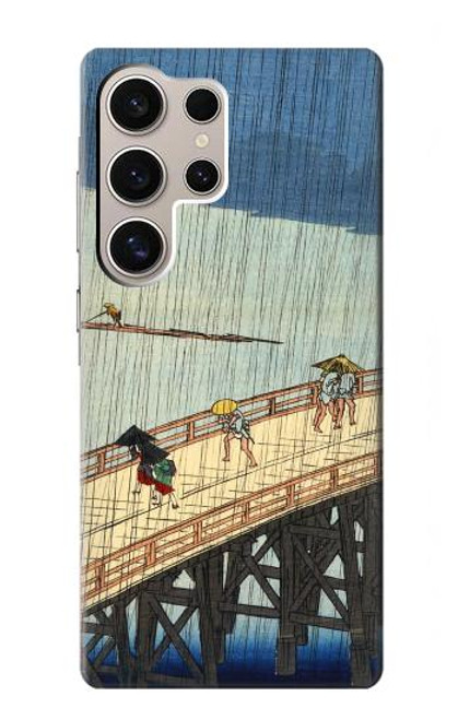 W3347 Utagawa Hiroshige Sudden shower Hard Case and Leather Flip Case For Samsung Galaxy S24 Ultra