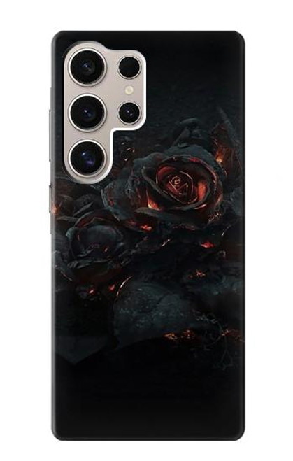 W3672 Burned Rose Hard Case and Leather Flip Case For Samsung Galaxy S24 Ultra