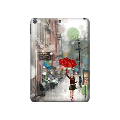 W0108 Girl in The Rain Tablet Hard Case For iPad 10.2 (2021,2020,2019), iPad 9 8 7