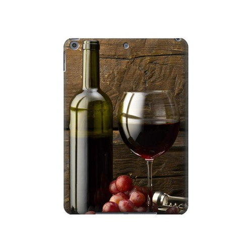 W1316 Grapes Bottle and Glass of Red Wine Tablet Hard Case For iPad 10.2 (2021,2020,2019), iPad 9 8 7