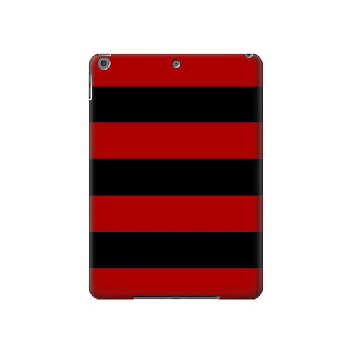 W2638 Black and Red Striped Tablet Hard Case For iPad 10.2 (2021,2020,2019), iPad 9 8 7