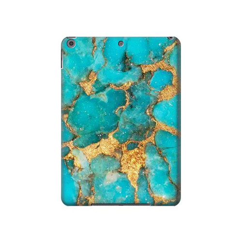 W2906 Aqua Turquoise Stone Tablet Hard Case For iPad 10.2 (2021,2020,2019), iPad 9 8 7