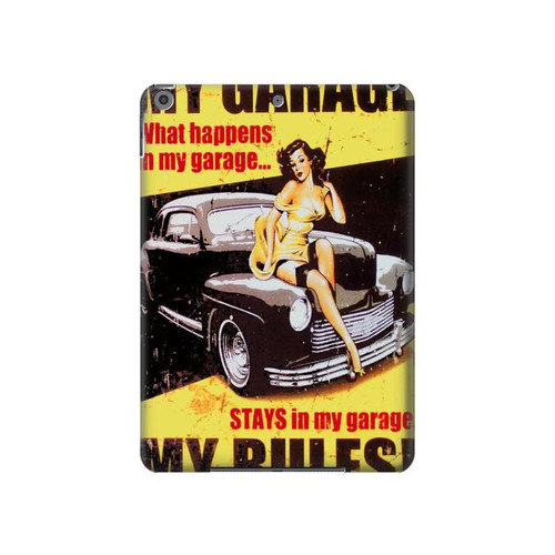 W3198 My Garage Pinup Girl Tablet Hard Case For iPad 10.2 (2021,2020,2019), iPad 9 8 7