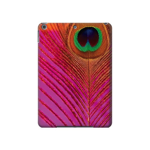 W3201 Pink Peacock Feather Tablet Hard Case For iPad 10.2 (2021,2020,2019), iPad 9 8 7