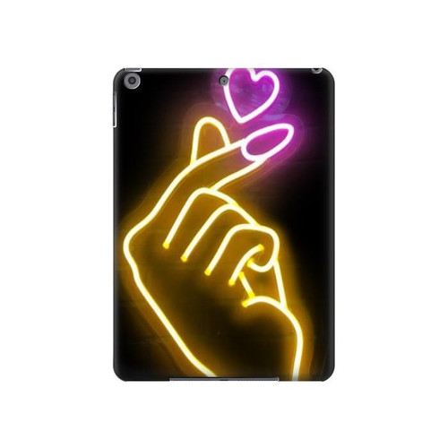 W3512 Cute Mini Heart Neon Graphic Tablet Hard Case For iPad 10.2 (2021,2020,2019), iPad 9 8 7