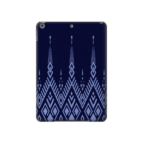 W3950 Textile Thai Blue Pattern Tablet Hard Case For iPad 10.2 (2021,2020,2019), iPad 9 8 7