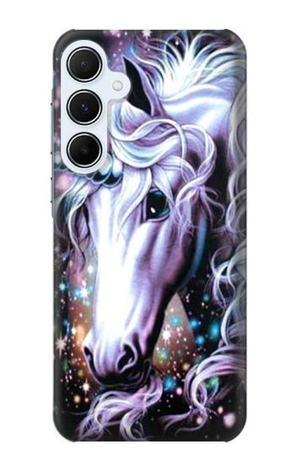 W0749 Unicorn Horse Hard Case and Leather Flip Case For Samsung Galaxy A55 5G