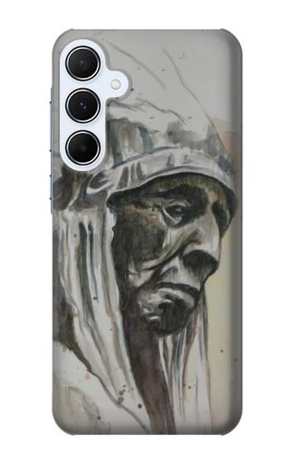 W0792 Indian Chief Hard Case and Leather Flip Case For Samsung Galaxy A55 5G