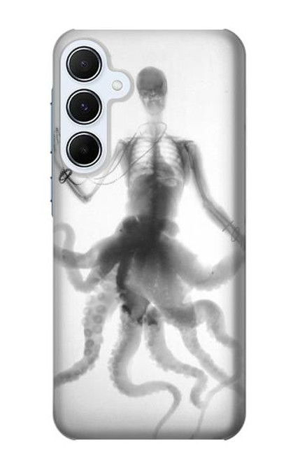 W1432 Skull Octopus X-ray Hard Case and Leather Flip Case For Samsung Galaxy A55 5G