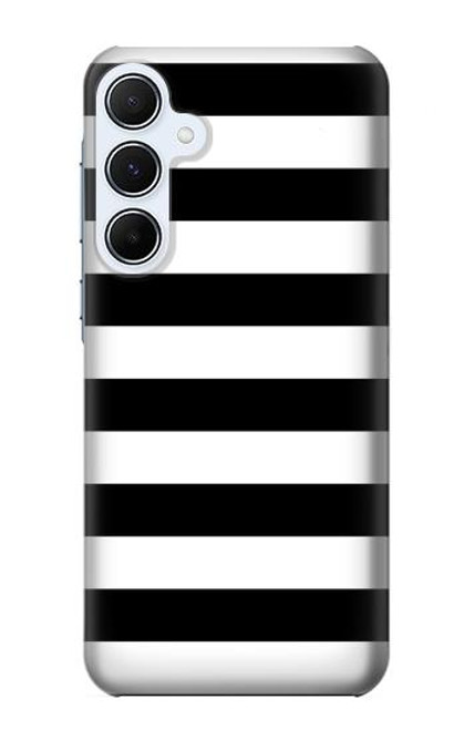 W1596 Black and White Striped Hard Case and Leather Flip Case For Samsung Galaxy A55 5G