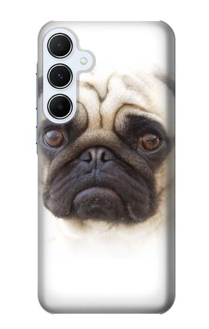 W1852 Pug Dog Hard Case and Leather Flip Case For Samsung Galaxy A55 5G