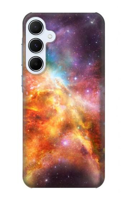 W1963 Nebula Rainbow Space Hard Case and Leather Flip Case For Samsung Galaxy A55 5G