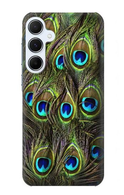 W1965 Peacock Feather Hard Case and Leather Flip Case For Samsung Galaxy A55 5G