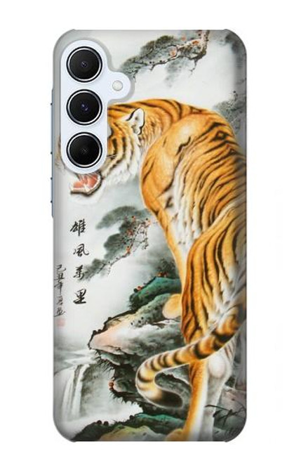 W2750 Oriental Chinese Tiger Painting Hard Case and Leather Flip Case For Samsung Galaxy A55 5G