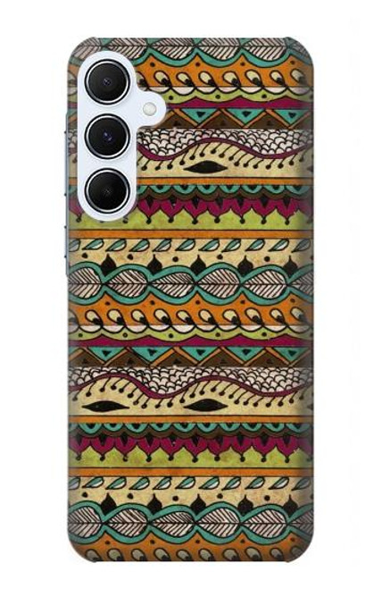 W2860 Aztec Boho Hippie Pattern Hard Case and Leather Flip Case For Samsung Galaxy A55 5G