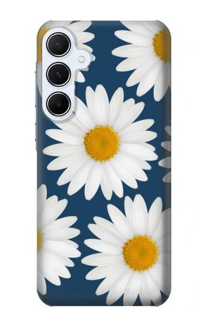 W3009 Daisy Blue Hard Case and Leather Flip Case For Samsung Galaxy A55 5G