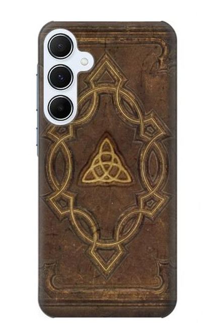 W3219 Spell Book Cover Hard Case and Leather Flip Case For Samsung Galaxy A55 5G