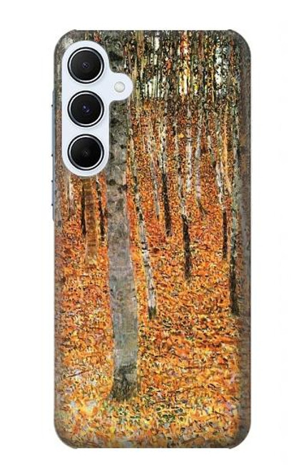 W3380 Gustav Klimt Birch Forest Hard Case and Leather Flip Case For Samsung Galaxy A55 5G