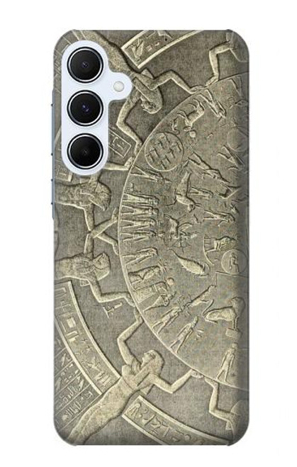 W3396 Dendera Zodiac Ancient Egypt Hard Case and Leather Flip Case For Samsung Galaxy A55 5G