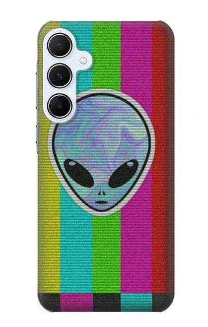 W3437 Alien No Signal Hard Case and Leather Flip Case For Samsung Galaxy A55 5G