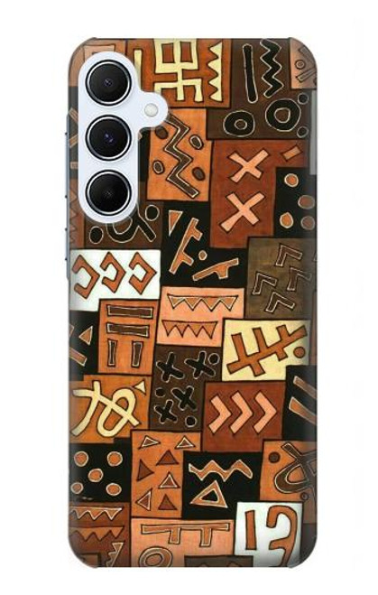 W3460 Mali Art Pattern Hard Case and Leather Flip Case For Samsung Galaxy A55 5G