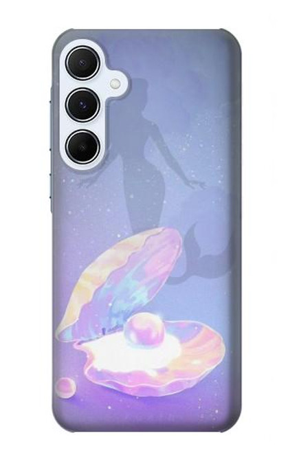 W3823 Beauty Pearl Mermaid Hard Case and Leather Flip Case For Samsung Galaxy A55 5G