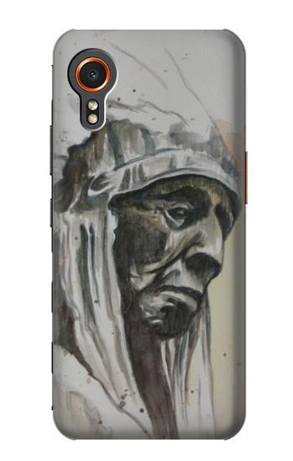 W0792 Indian Chief Hard Case and Leather Flip Case For Samsung Galaxy Xcover7