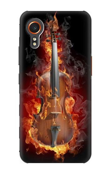 W0864 Fire Violin Hard Case and Leather Flip Case For Samsung Galaxy Xcover7