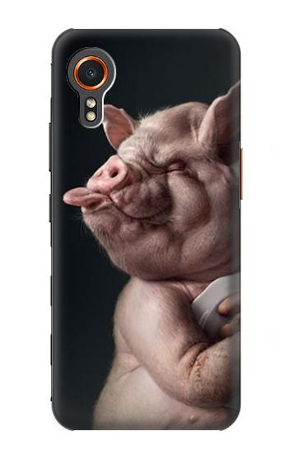 W1273 Crazy Pig Hard Case and Leather Flip Case For Samsung Galaxy Xcover7