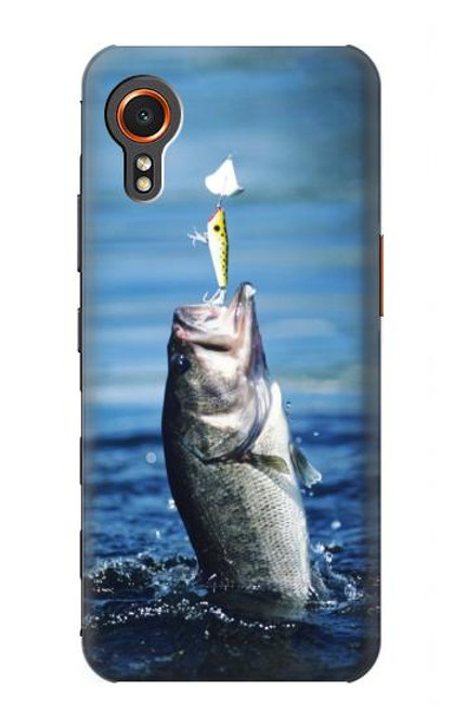 W1594 Bass Fishing Hard Case and Leather Flip Case For Samsung Galaxy Xcover7