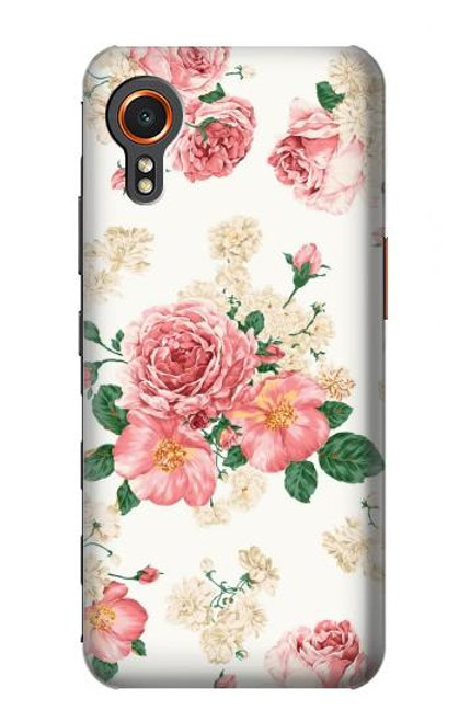 W1859 Rose Pattern Hard Case and Leather Flip Case For Samsung Galaxy Xcover7