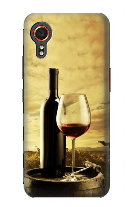 W2042 A Grape Vineyard Grapes Bottle Red Wine Hard Case and Leather Flip Case For Samsung Galaxy Xcover7