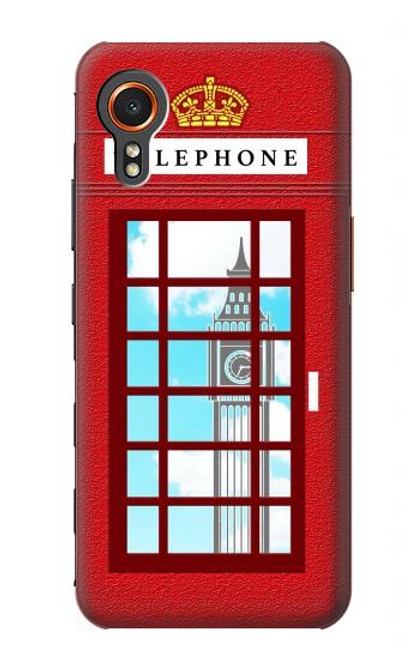 W2059 England British Telephone Box Minimalist Hard Case and Leather Flip Case For Samsung Galaxy Xcover7