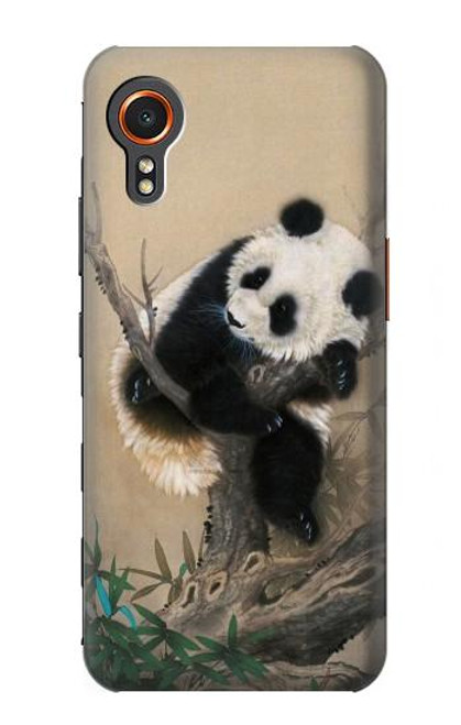 W2210 Panda Fluffy Art Painting Hard Case and Leather Flip Case For Samsung Galaxy Xcover7