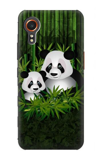 W2441 Panda Family Bamboo Forest Hard Case and Leather Flip Case For Samsung Galaxy Xcover7