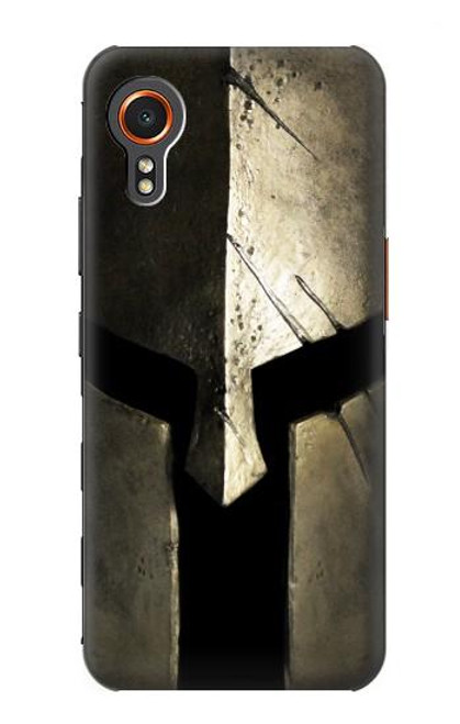 W2673 Spartan Warrior Helmet Hard Case and Leather Flip Case For Samsung Galaxy Xcover7