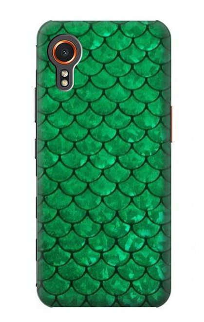 W2704 Green Fish Scale Pattern Graphic Hard Case and Leather Flip Case For Samsung Galaxy Xcover7